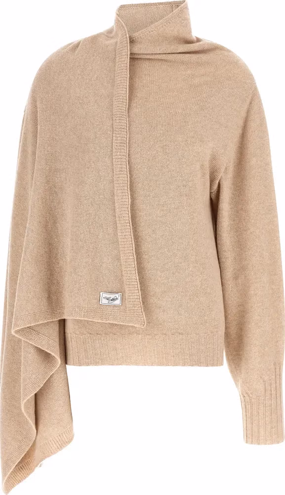 The Attico Beige Cashmere Cardigan