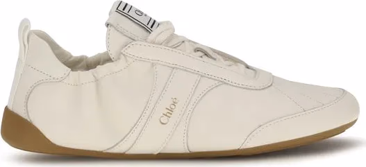 Chloé Beige Fabric Athletic Sneakers