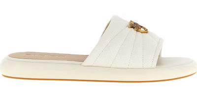 White Lambskin Slides