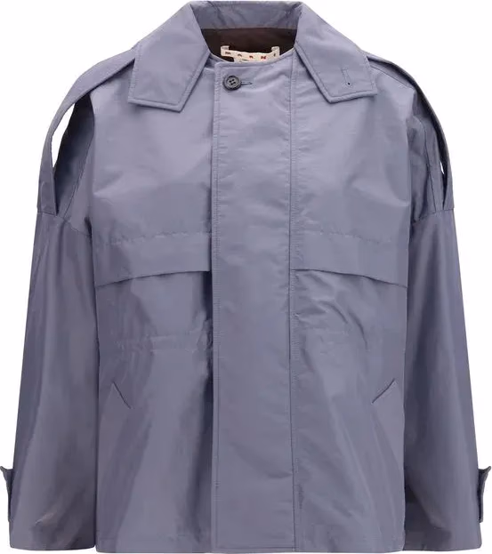 Marni Gray Polyamide Full-Length Jacket