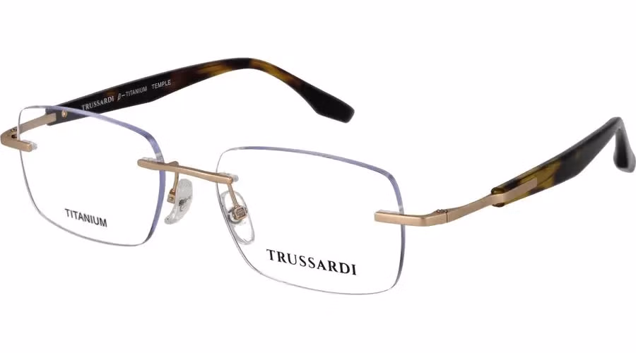 Trussardi Gold Stainless Steel Glasses (Frames)
