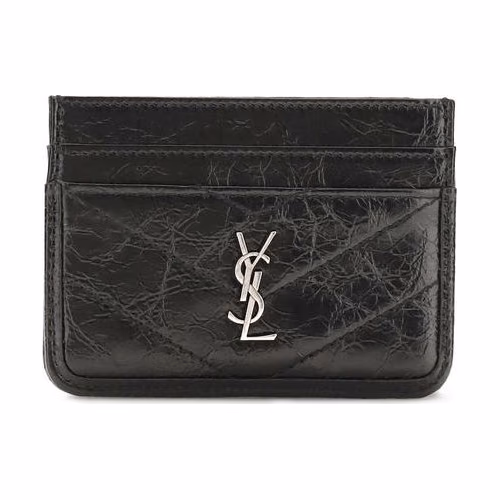 Saint Laurent Black Calf Leather Bos Taurus Wallet