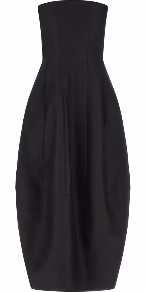 Khaite Black Wool Long Dress