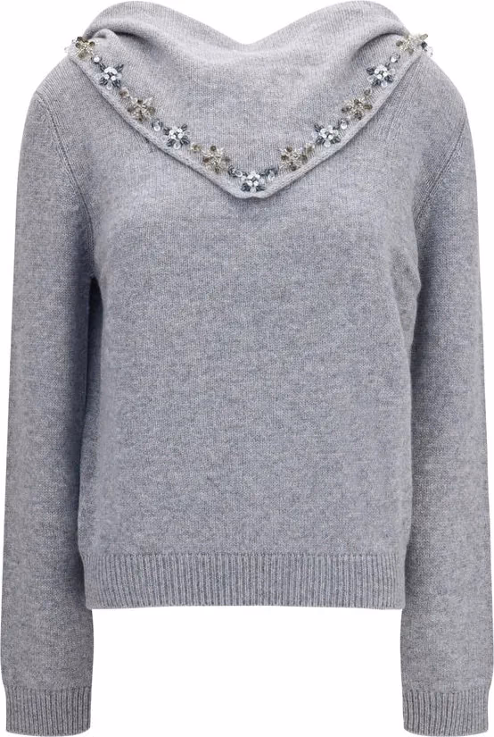 Prada Gray Cashmere Sweatshirt