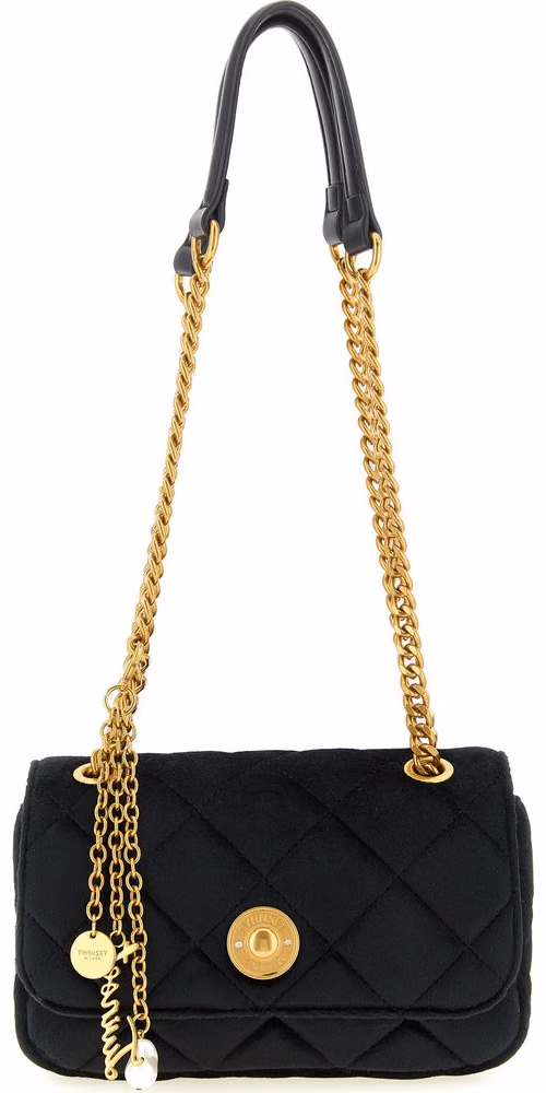 Twinset Black Polyester Crossbody Bag