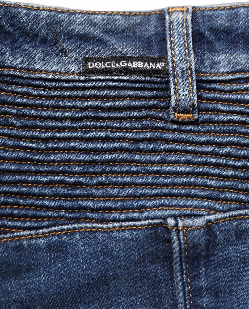 Dolce & Gabbana Dark Blue Cotton Stretch Skinny Denim Jeans