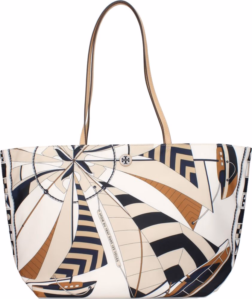 Tory Burch Beige Fabric Crossbody Bag