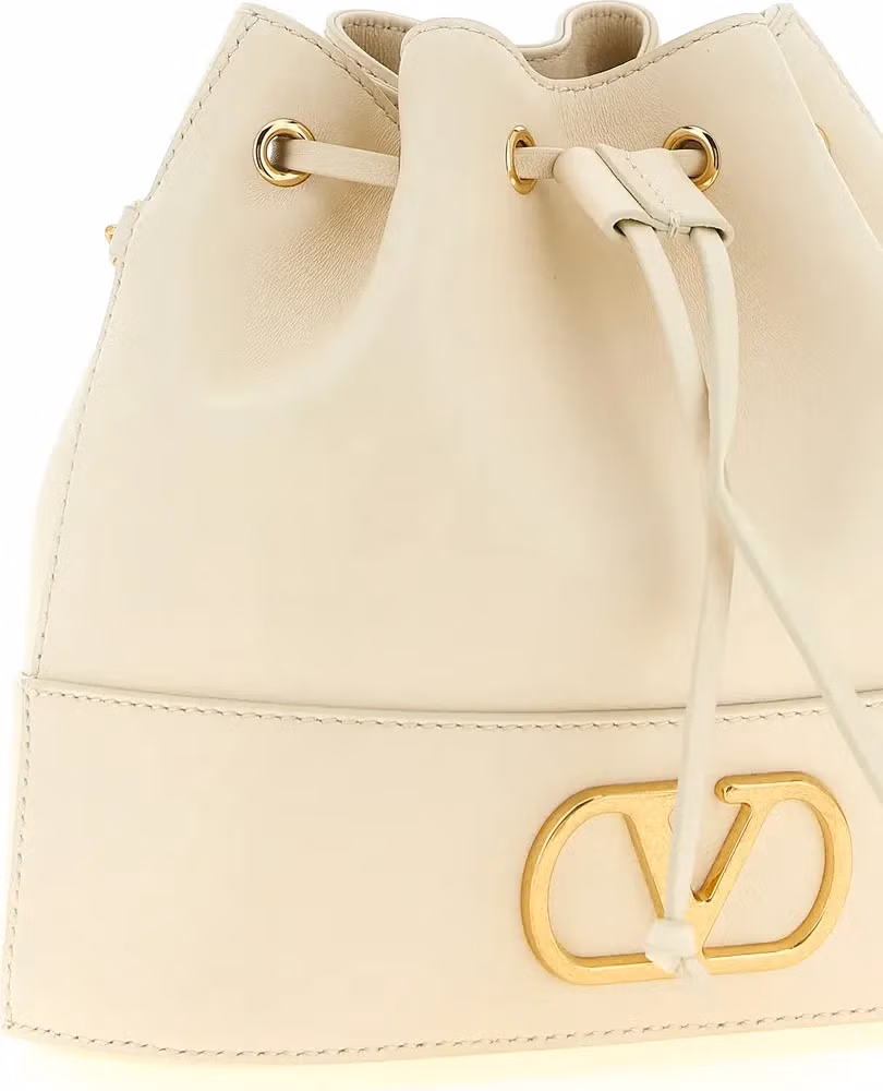 Valentino Garavani White Lamb Leather Crossbody Bag