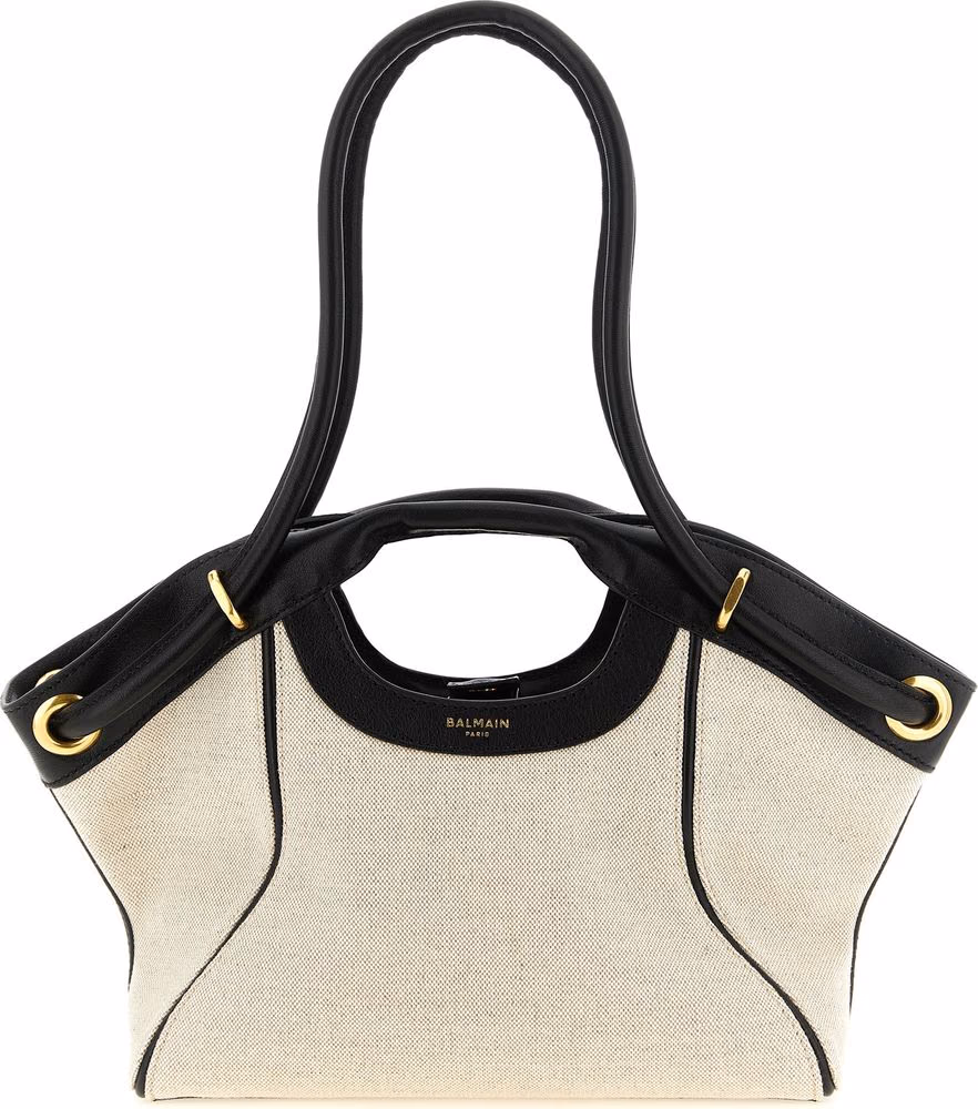 Balmain Bicolor Cotton Tote Bag
