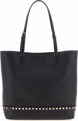 Black Calfskin Shoulder Bag