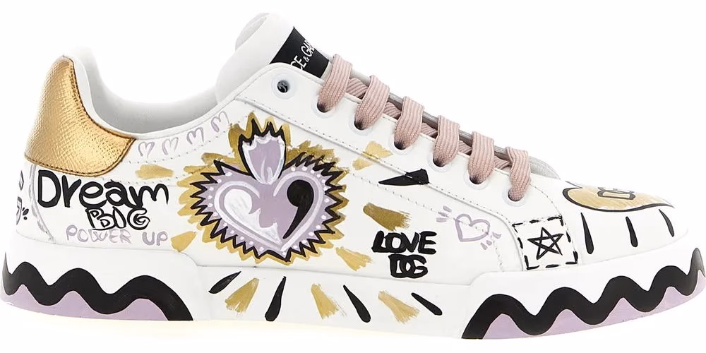 Dolce & Gabbana Multicolor Calfskin Low Top Sneakers
