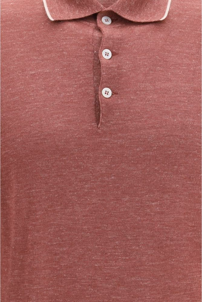 Brunello Cucinelli Bordeaux Cashmere Polo Shirt