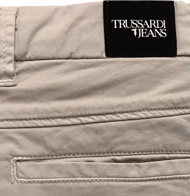 Trussardi Jeans Grey Cotton Men Pants