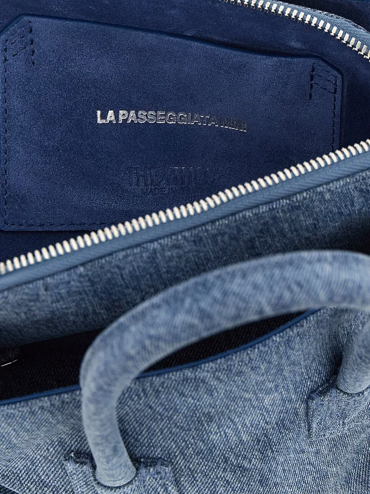 The Attico Blue Cotton Handbag