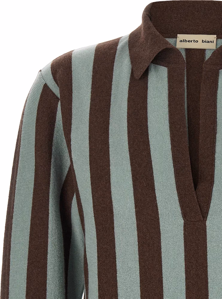 Alberto Biani Multicolor Cashmere Polo Shirt