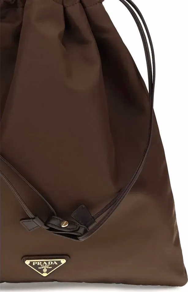 Prada Brown Polyamide Clutch Bag
