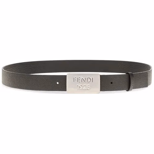 Fendi Black Calf Leather Bos Taurus Regular Belt