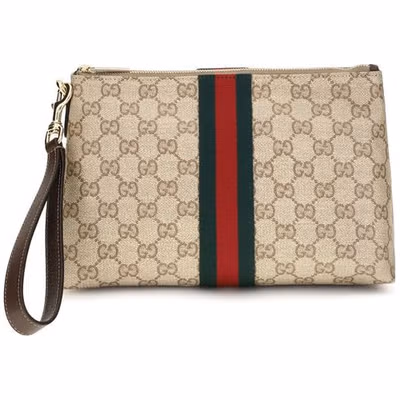 Beige Fabric Handbag