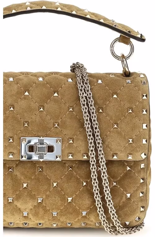 Valentino Garavani Beige Calf Leather Bos Taurus Handbag