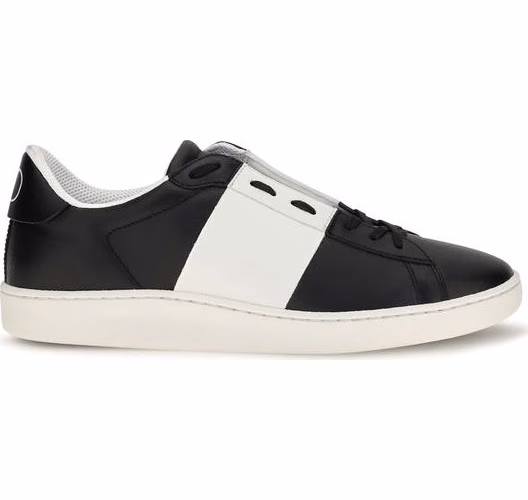Valentino Garavani Black Calf Leather Bos Taurus Sneakers