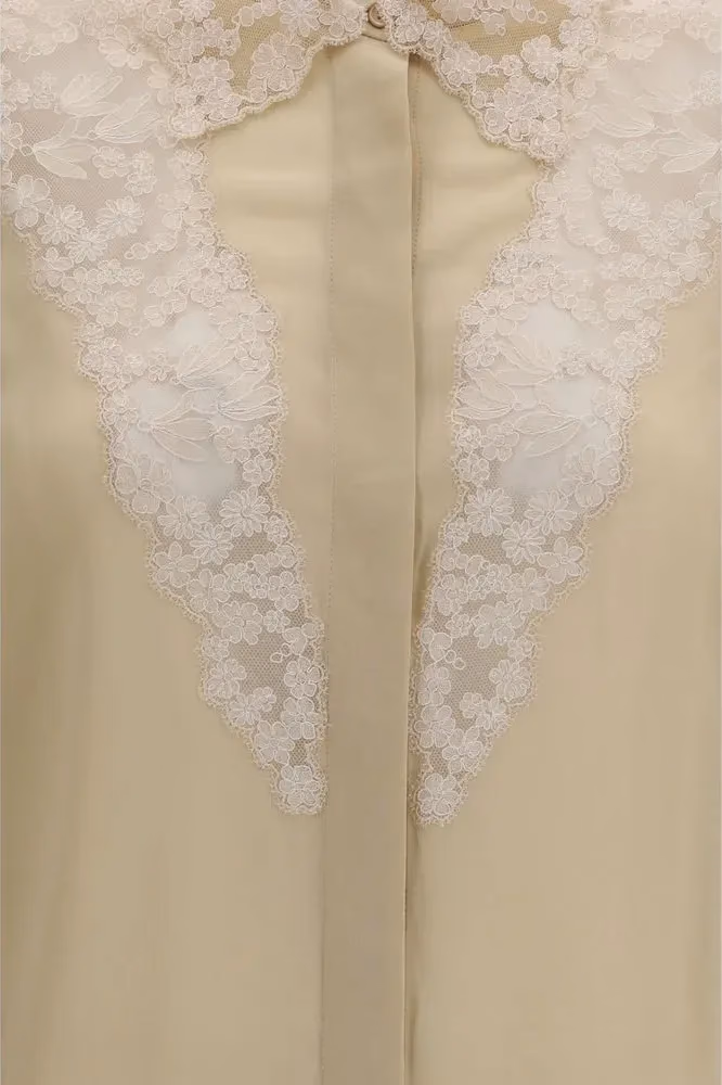 Fendi Beige Silk Dress Shirt