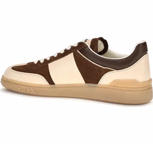 Valentino Garavani Brown Suede Leather Athletic Sneakers