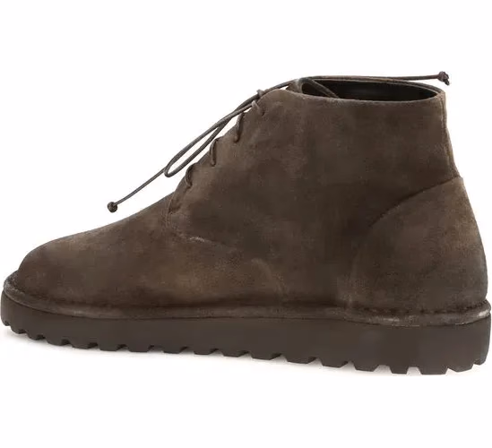 Marsell Brown Suede Leather Lace-Up Boots