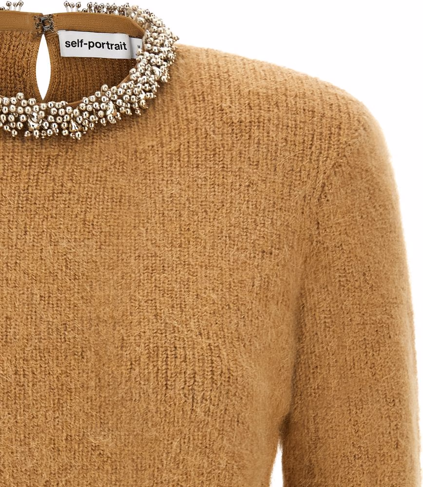 Self-Portrait Brown Polyester Cardigan