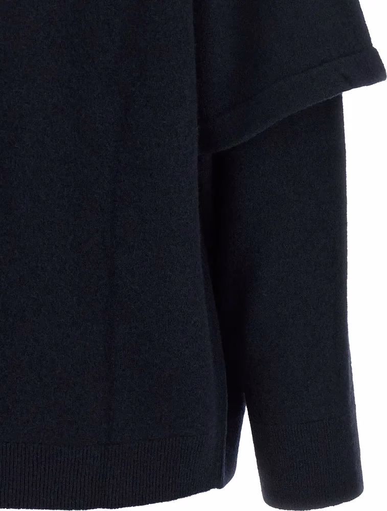 Darkpark Blue Merino Wool Cardigan