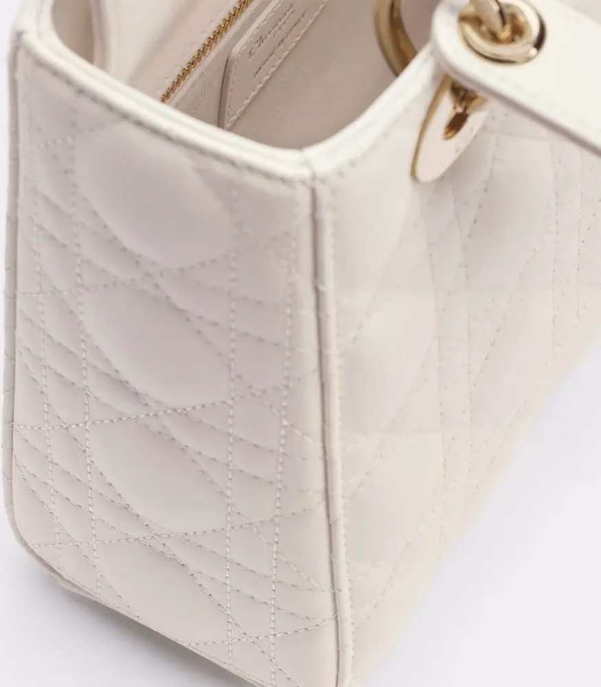 Dior White Lamb Leather Handbag