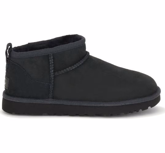 UGG Black Suede Leather Ankle Boots
