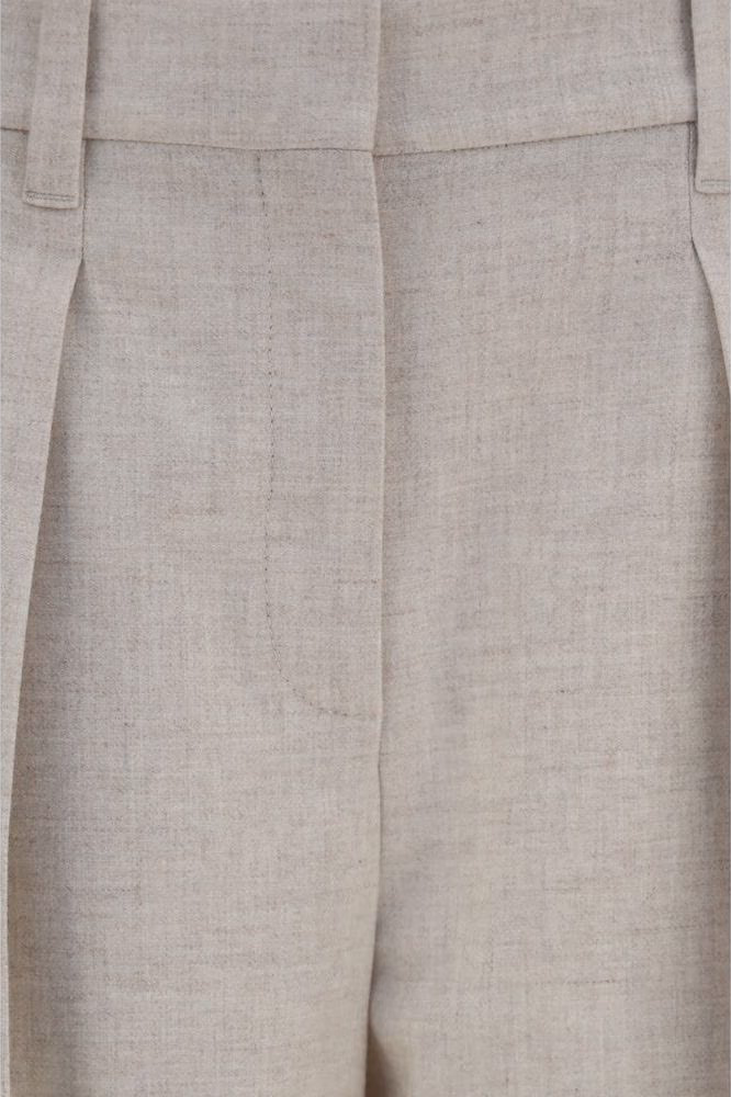 Brunello Cucinelli Beige Wool Oves Aries Dress Pants