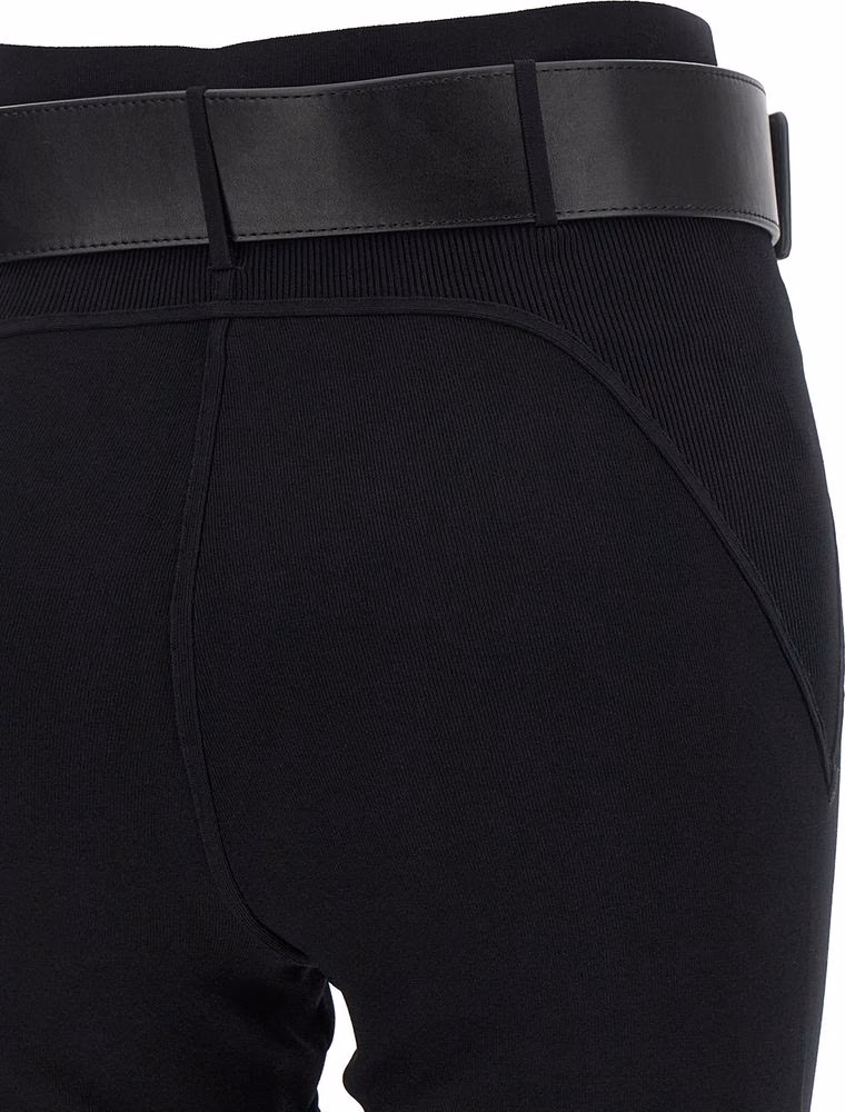Self-Portrait Black Viscose Leggings