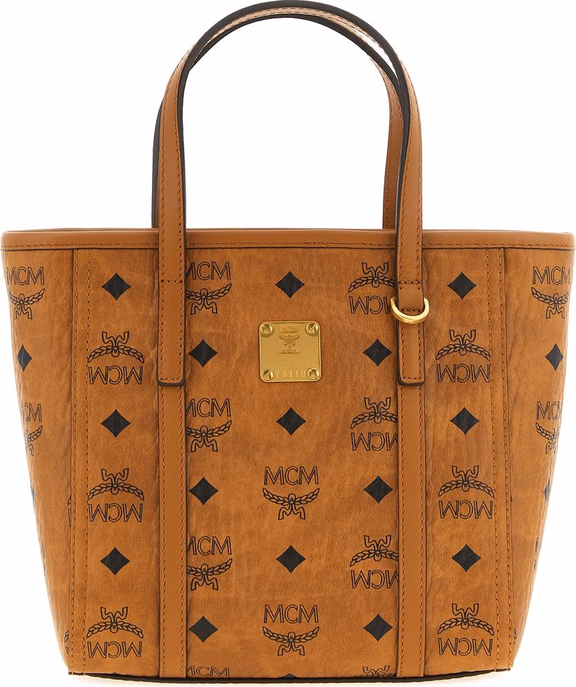 MCM Brown Polyethylene Tote Bag