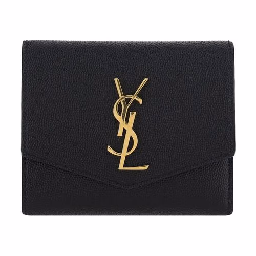Saint Laurent Black Calf Leather Bos Taurus Wallet