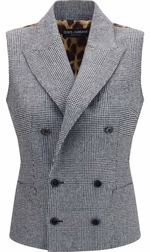Dolce & Gabbana Gray Wool Oves Aries Waistcoat