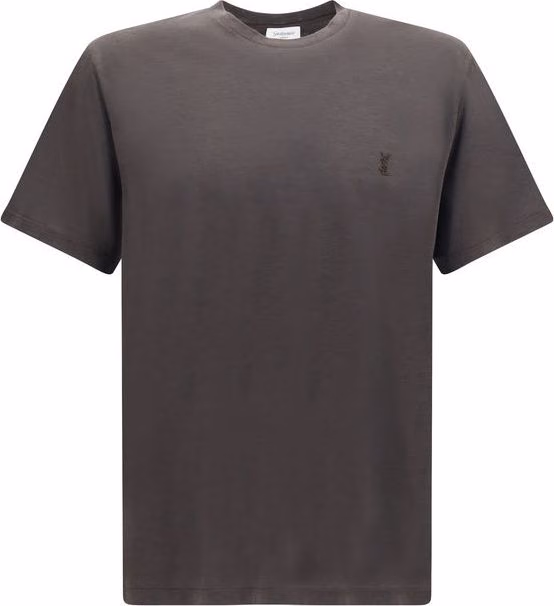 Saint Laurent Brown Silk T-Shirt