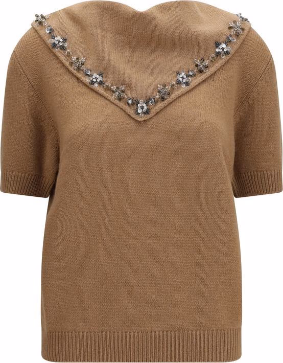 Prada Brown Cashmere Sweatshirt