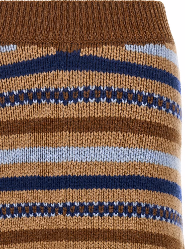 Alanui Multicolor Virgin Wool Midi Skirt
