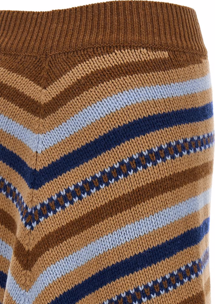 Alanui Multicolor Virgin Wool Midi Skirt