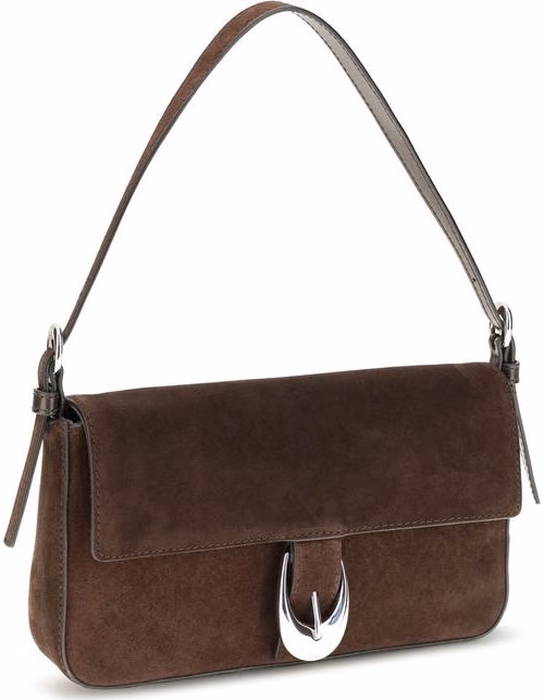 Staud Brown Calf Leather Bos Taurus Shoulder Bag