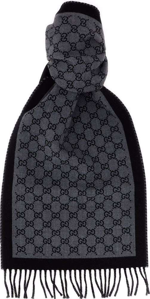 Gucci Gray Wool Scarf