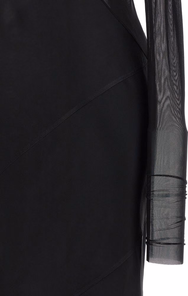 Rick Owens Black Nylon Long Dress