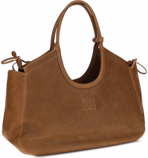 Miu Miu Brown Lamb Ovis Aries Aries Shoulder Bag