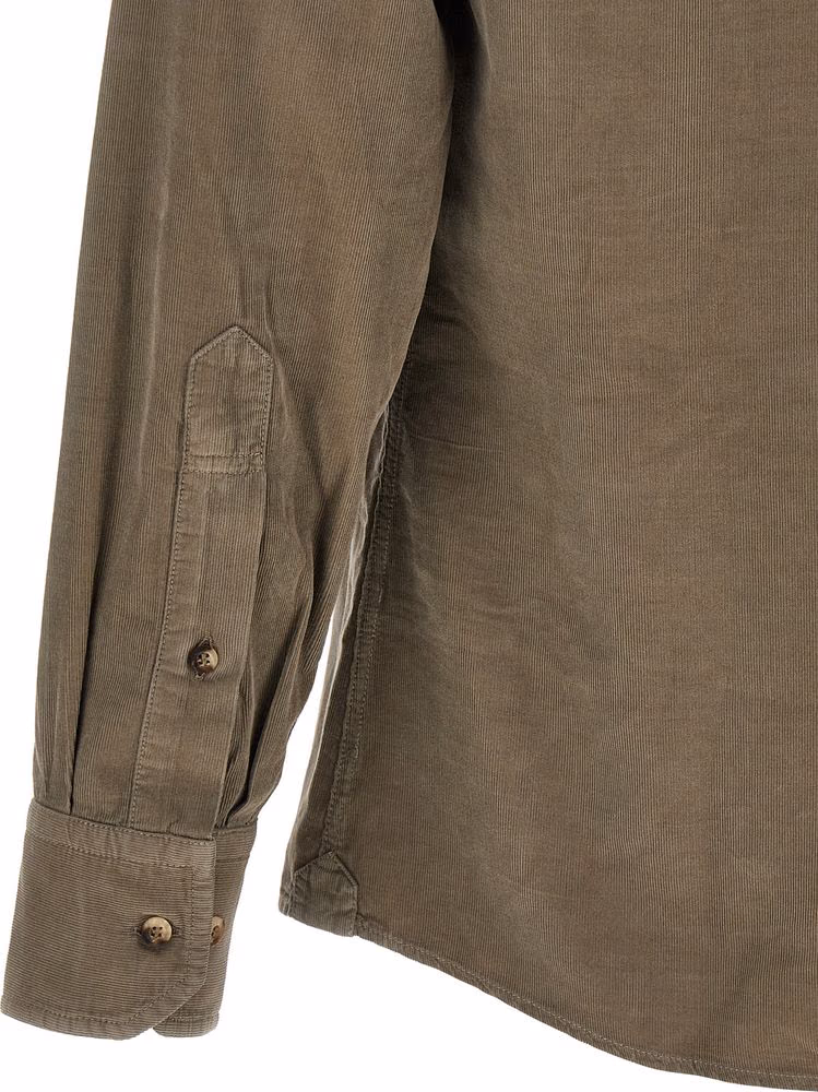 Brunello Cucinelli Bicolor Cotton Blouse