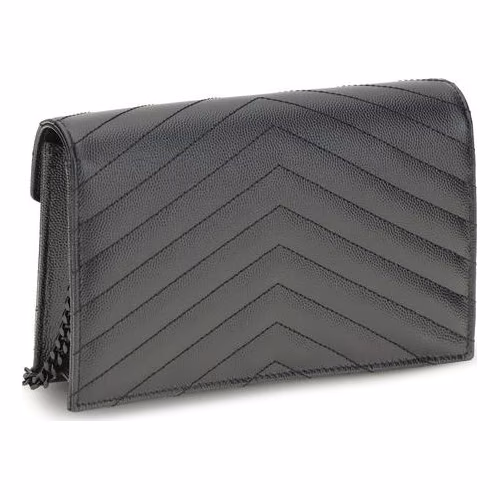 Saint Laurent Black Calf Leather Bos Taurus Wallet