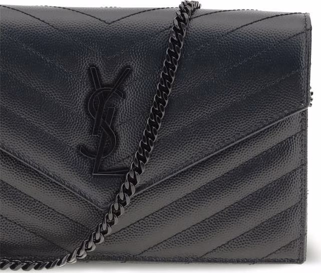 Saint Laurent Black Calf Leather Bos Taurus Wallet