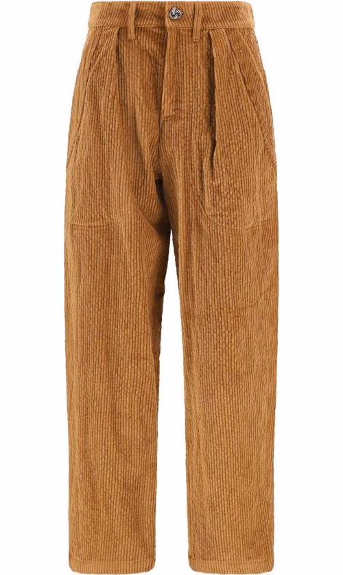 Kristina Ti Brown Cotton Casual Pants
