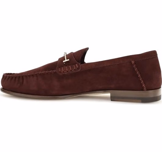 Tom Ford Bordeaux Calf Leather Bos Taurus Slip-On Loafers