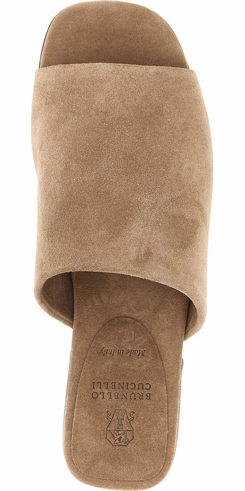 Brunello Cucinelli Brown Calfskin Slides